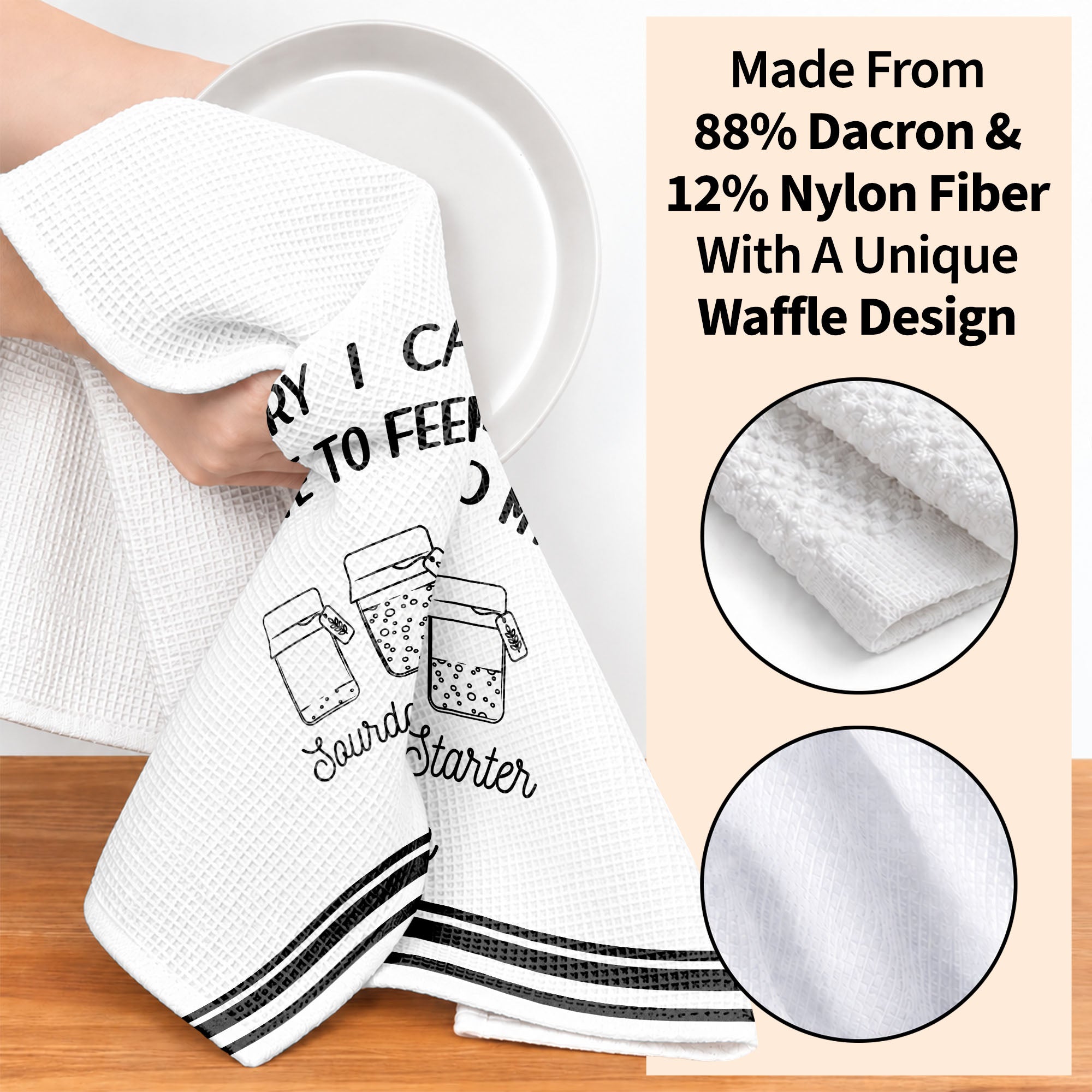 Personalized Kitchen Towel Custom Baking Gift for Mom