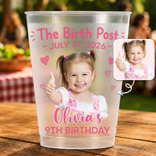 Load image into Gallery viewer, Personalized Frosted Cups Custom Photo Gift for Birthday

