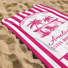 Load image into Gallery viewer, Personalized Beach Towel Custom Name Gift for Best Friends

