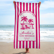 Load image into Gallery viewer, Personalized Beach Towel Custom Name Gift for Best Friends
