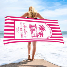 Load image into Gallery viewer, Personalized Beach Towel Custom Name Gift for Best Friends
