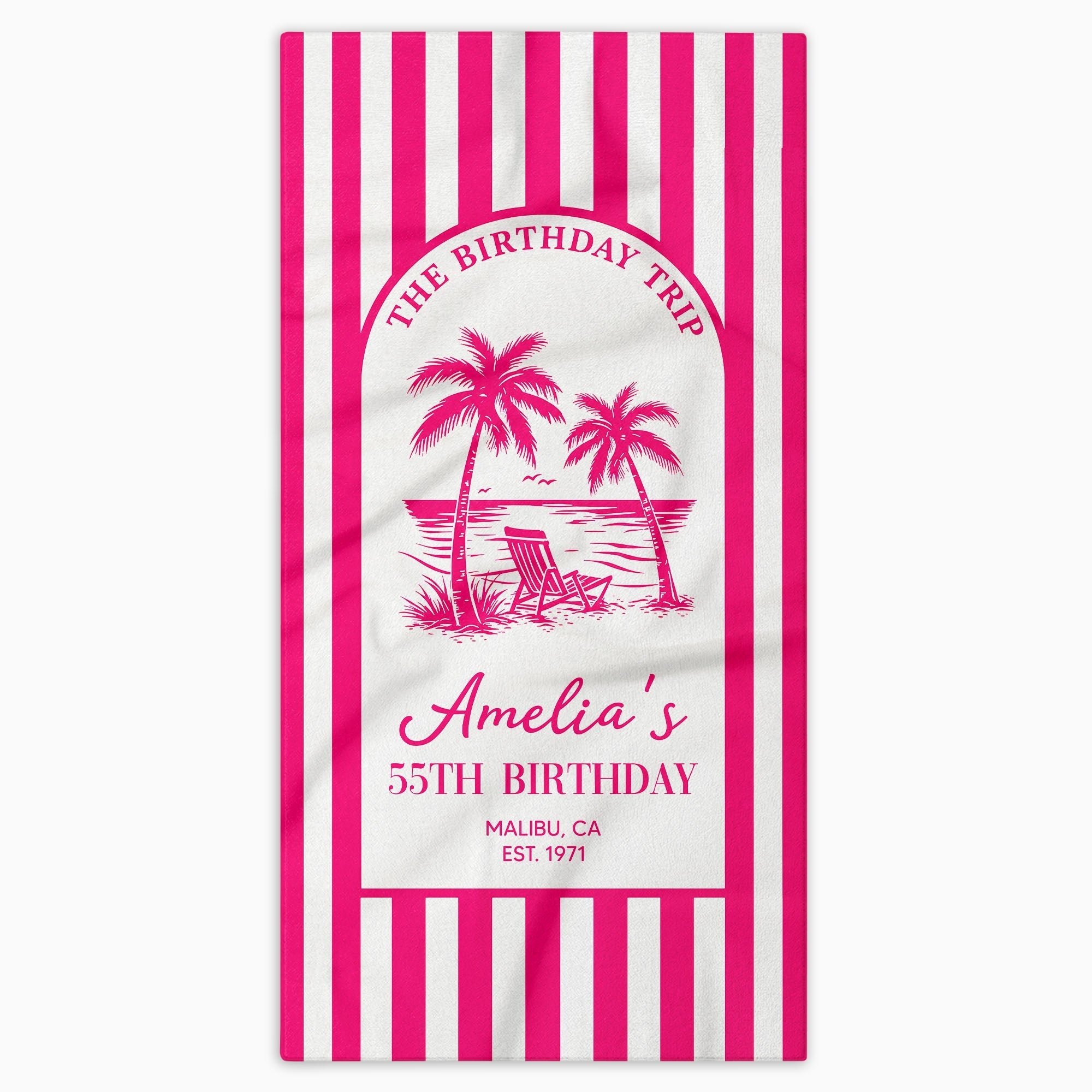 Personalized Beach Towel Custom Name Gift for Best Friends