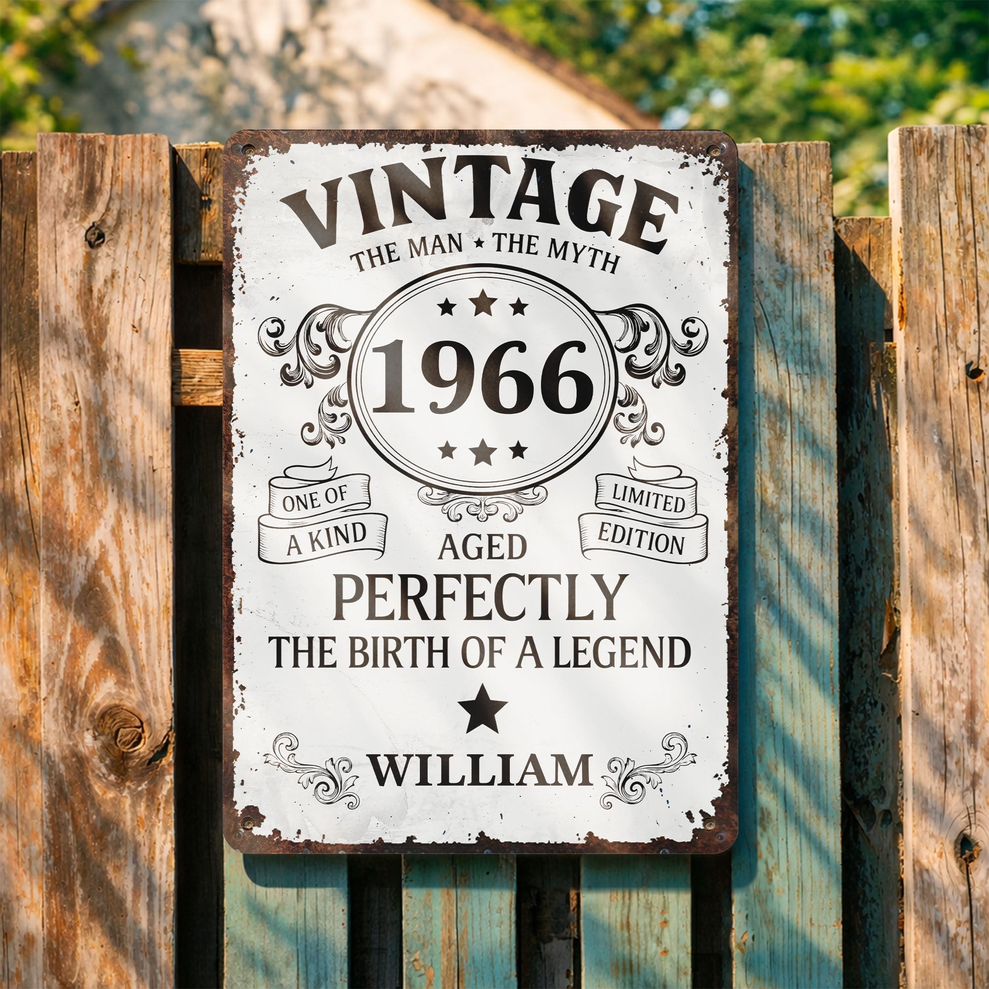 Personalized Vintage Metal Sign Custom Name Gift for Dad