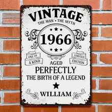 Load image into Gallery viewer, Personalized Vintage Metal Sign Custom Name Gift for Dad
