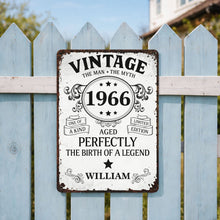 Load image into Gallery viewer, Personalized Vintage Metal Sign Custom Name Gift for Dad
