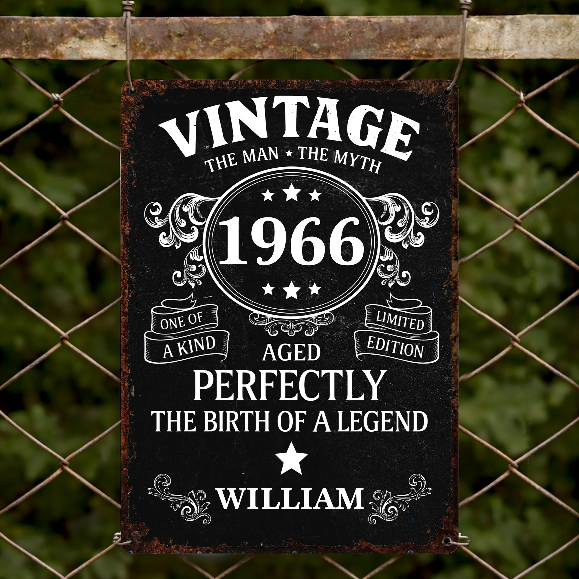 Personalized Vintage Metal Sign Custom Name Gift for Dad