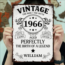 Load image into Gallery viewer, Personalized Vintage Metal Sign Custom Name Gift for Dad
