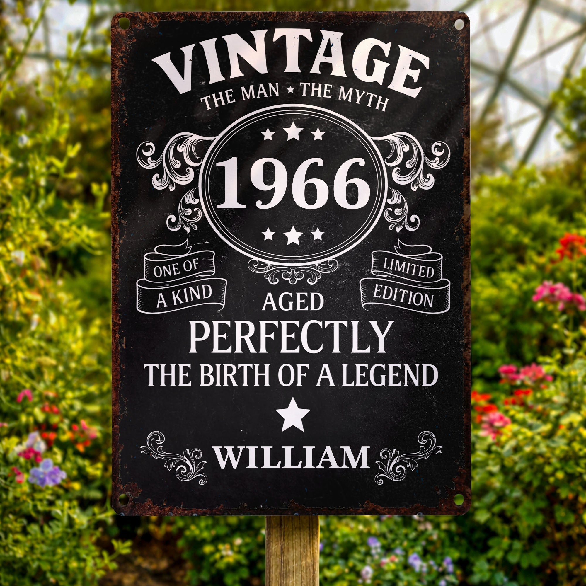 Personalized Vintage Metal Sign Custom Name Gift for Dad