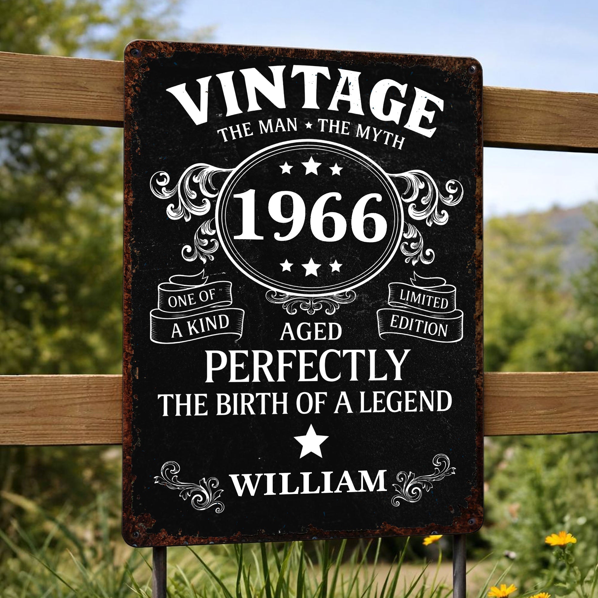 Personalized Vintage Metal Sign Custom Name Gift for Dad