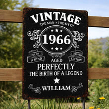 Load image into Gallery viewer, Personalized Vintage Metal Sign Custom Name Gift for Dad
