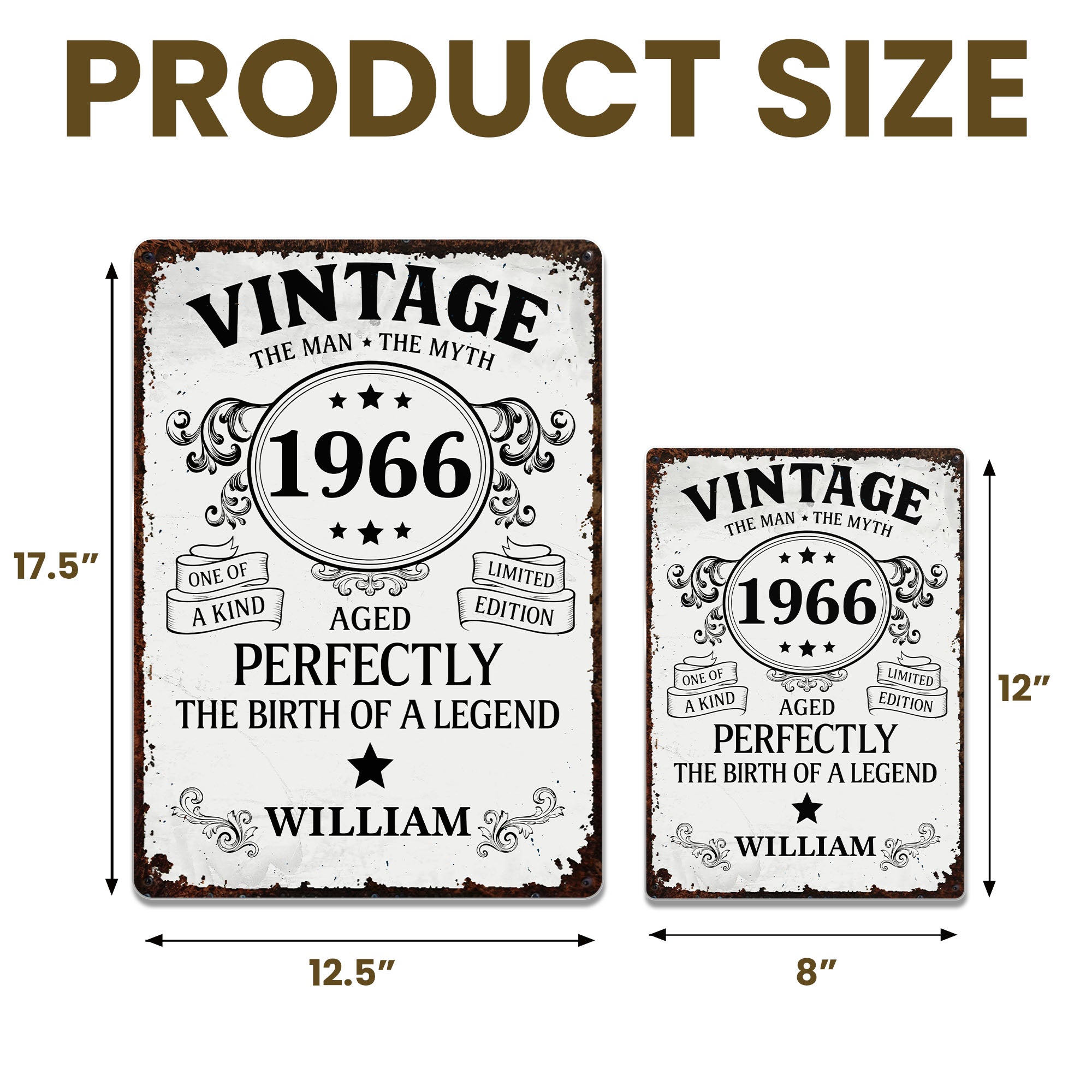 Personalized Vintage Metal Sign Custom Name Gift for Dad