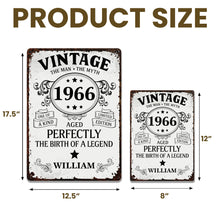Load image into Gallery viewer, Personalized Vintage Metal Sign Custom Name Gift for Dad
