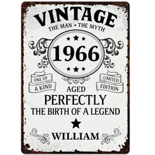 Load image into Gallery viewer, Personalized Vintage Metal Sign Custom Name Gift for Dad

