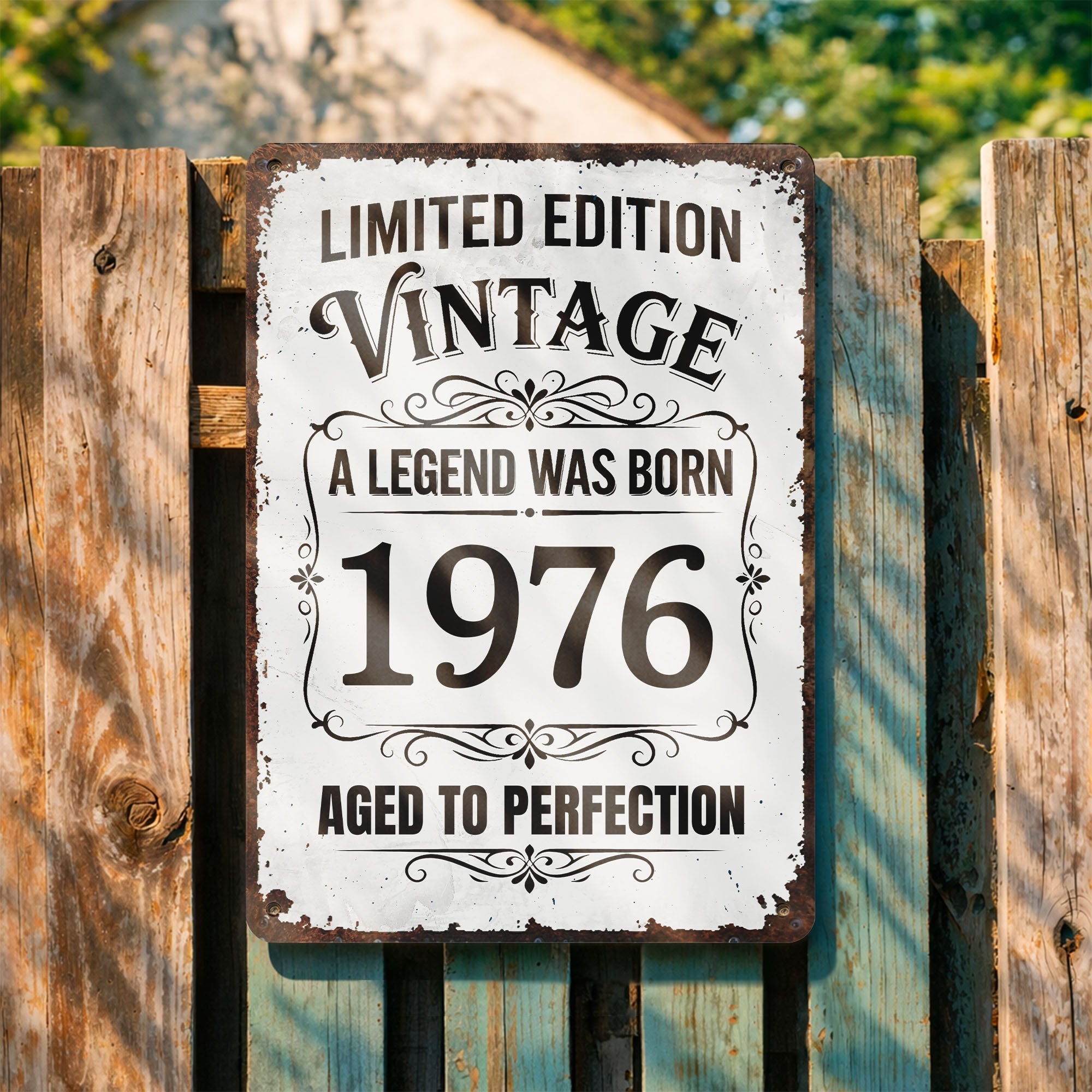 Personalized Vintage Metal Sign Custom Year Gift for Dad