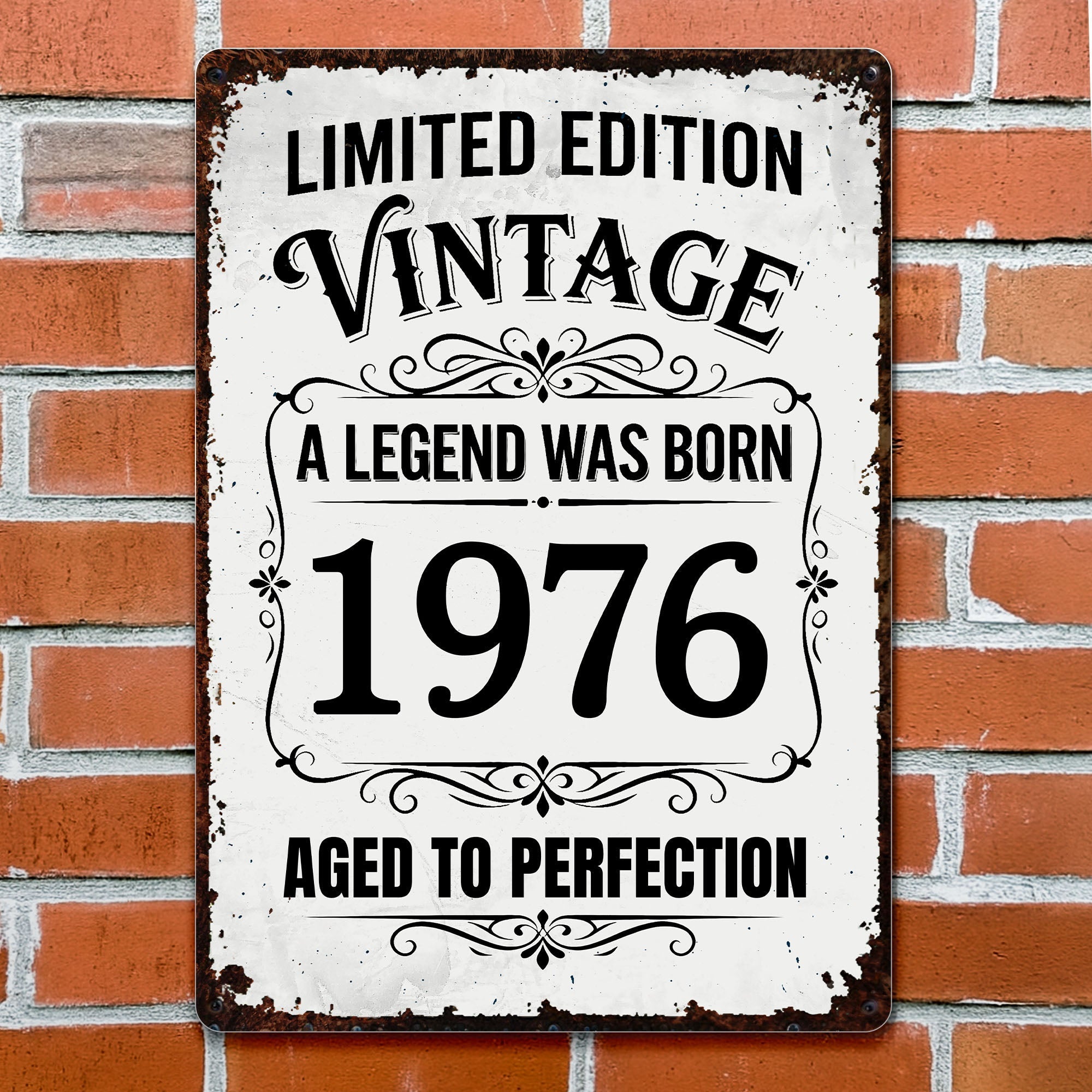 Personalized Vintage Metal Sign Custom Year Gift for Dad