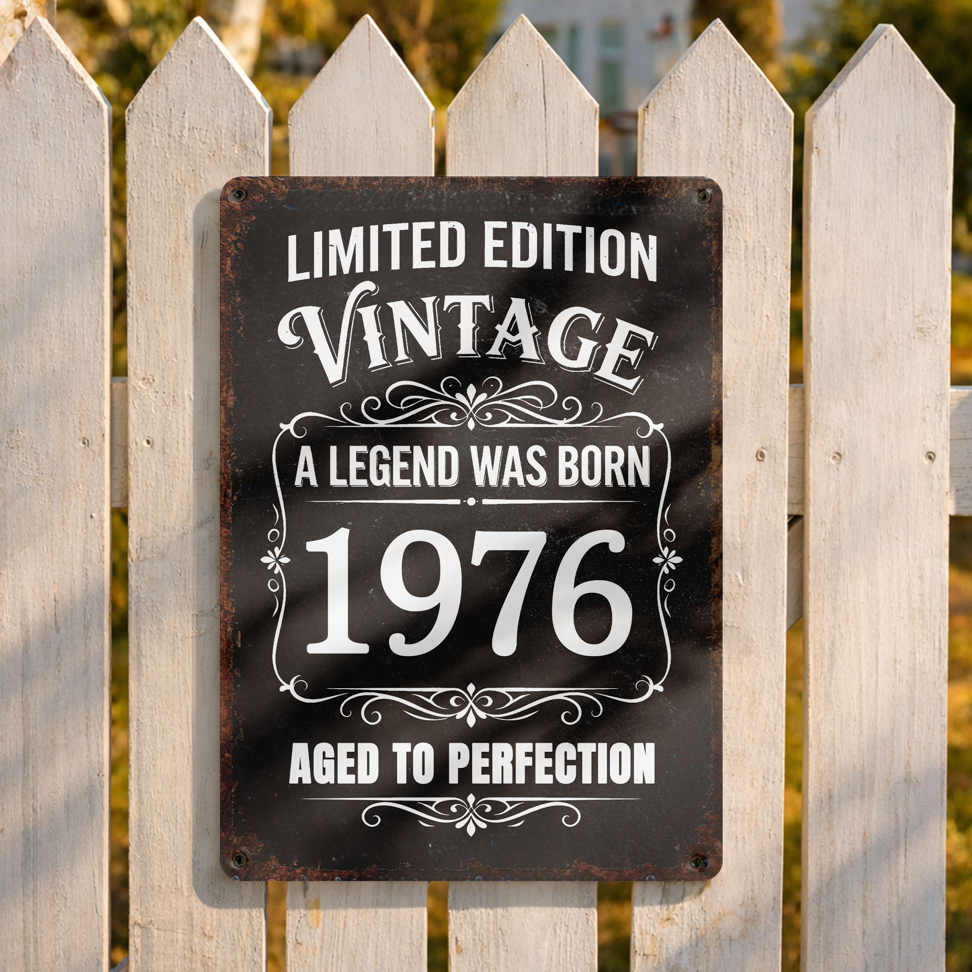 Personalized Vintage Metal Sign Custom Year Gift for Dad