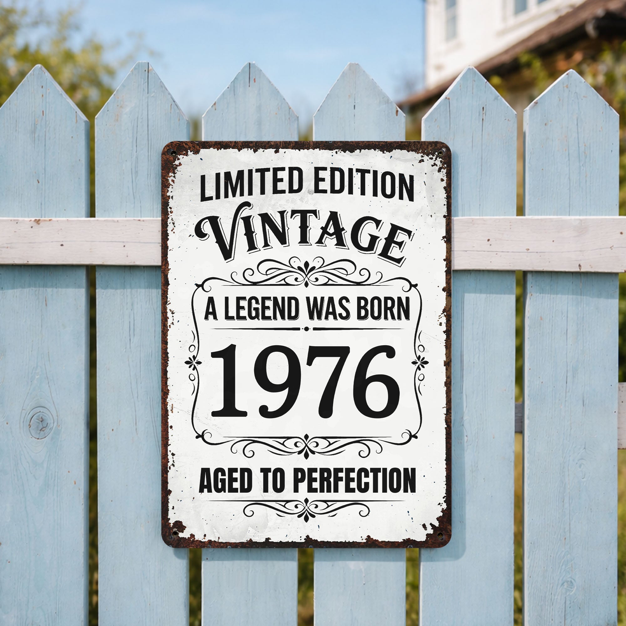 Personalized Vintage Metal Sign Custom Year Gift for Dad