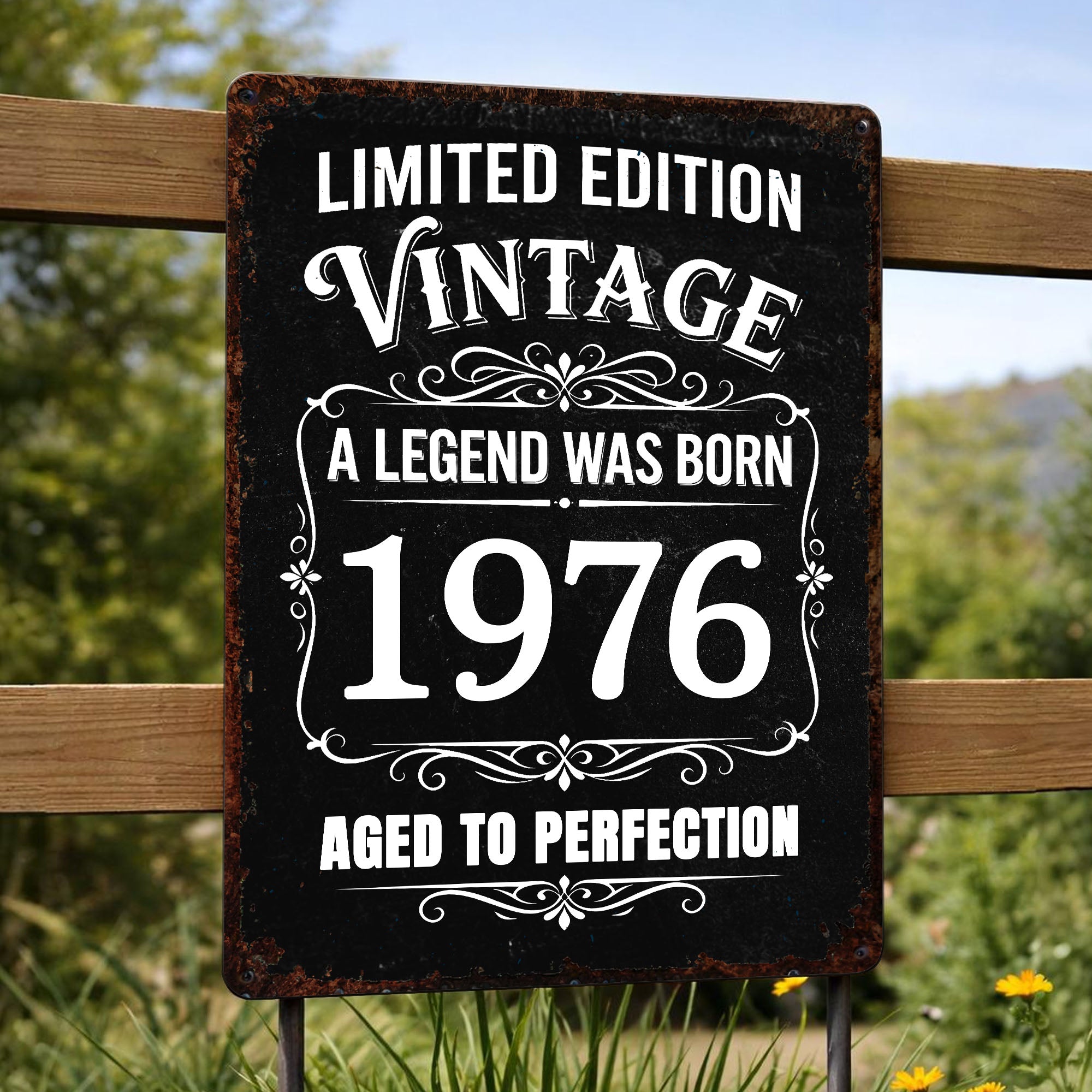Personalized Vintage Metal Sign Custom Year Gift for Dad