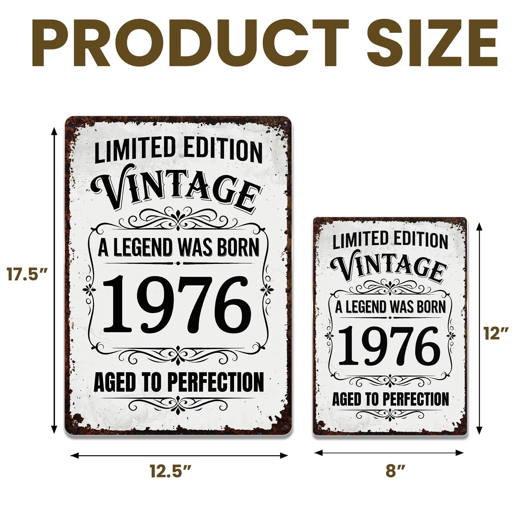Personalized Vintage Metal Sign Custom Year Gift for Dad