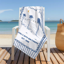 Load image into Gallery viewer, Personalized Beach Towel Custom Name Gift for Birthday
