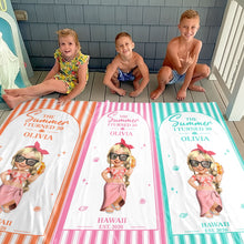 Load image into Gallery viewer, Personalized Microfiber Beach Towel Custom Name Gift for Her
