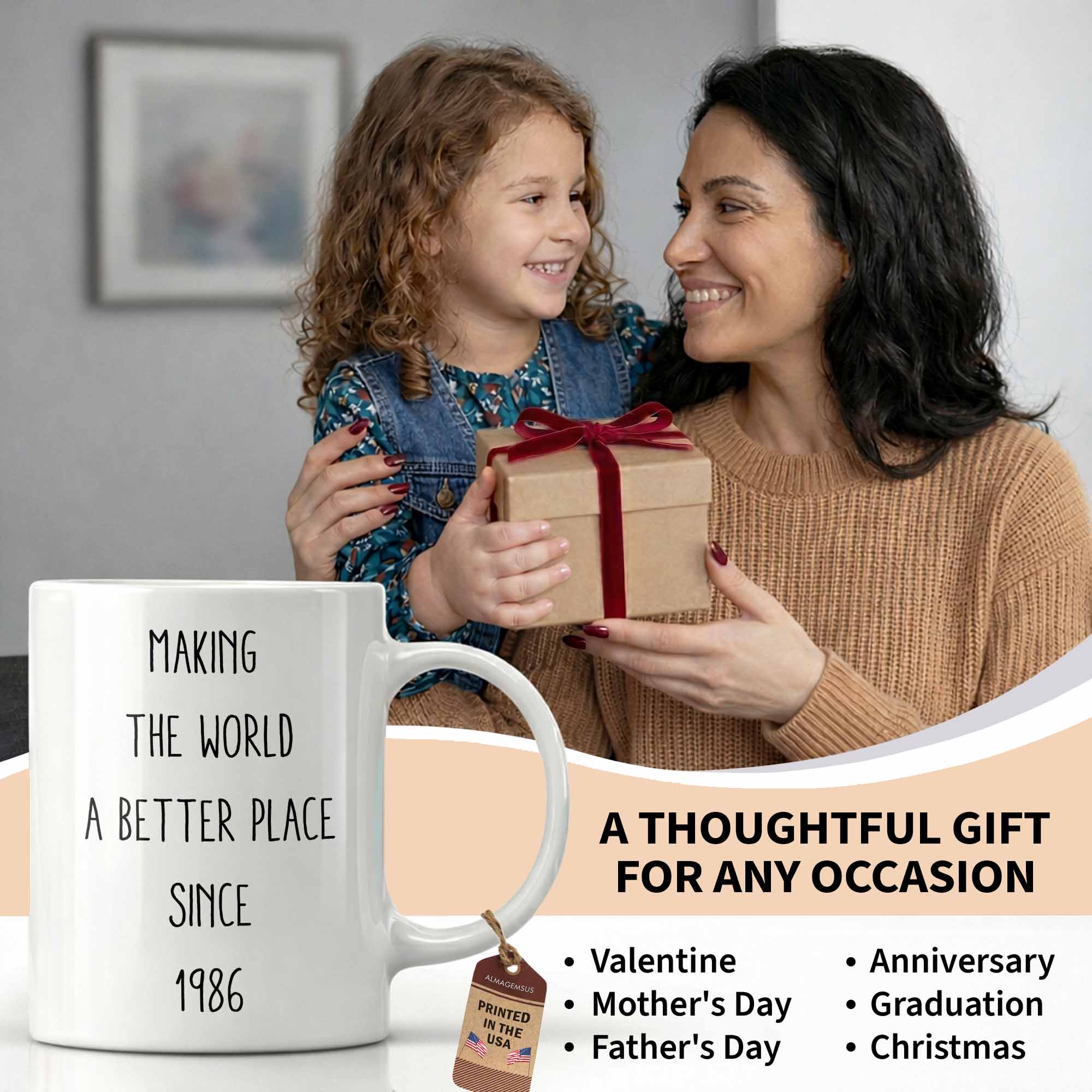 Personalized Flower Birth Month Coffee Mug Custom Gift for Mom