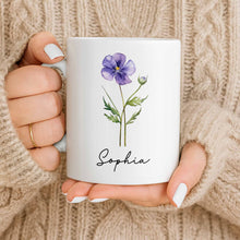 Load image into Gallery viewer, Personalized Flower Birth Month Coffee Mug Custom Gift for Mom
