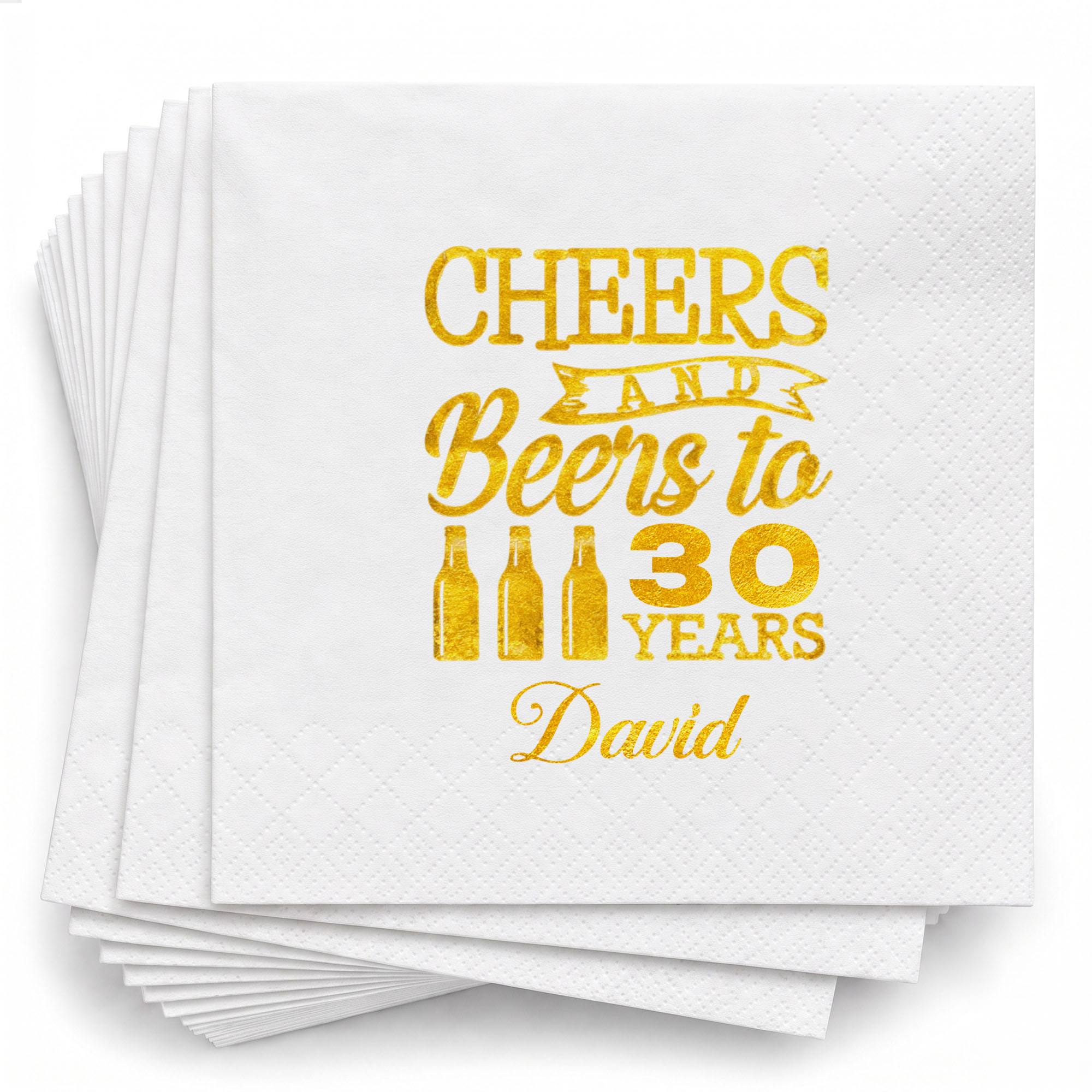Personalized Cocktail Napkins Custom Beer Theme Birthday Gift