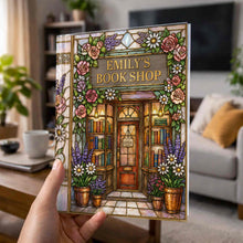 Load image into Gallery viewer, Personalized Acrylic Book Vase Custom Name Gift for Book Lovers
