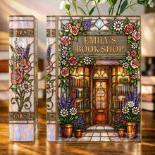 Load image into Gallery viewer, Personalized Acrylic Book Vase Custom Name Gift for Book Lovers
