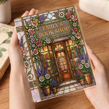 Load image into Gallery viewer, Personalized Acrylic Book Vase Custom Name Gift for Book Lovers
