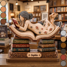 Load image into Gallery viewer, Personalized 2-Layer Wood Plaque Custom Name Gift for Book Lovers
