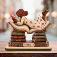 Load image into Gallery viewer, Personalized 2-Layer Wood Plaque Custom Name Gift for Book Lovers
