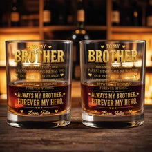 Load image into Gallery viewer, Personalized Custom Whiskey Glass Gift for Brother - 2-Sided Print
