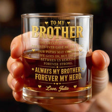 Load image into Gallery viewer, Personalized Custom Whiskey Glass Gift for Brother - 2-Sided Print
