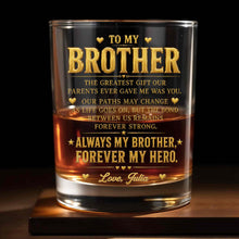 Load image into Gallery viewer, Personalized Custom Whiskey Glass Gift for Brother - 2-Sided Print
