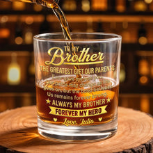 Load image into Gallery viewer, Personalized Custom Whiskey Glass Gift for Brother - 8oz &amp; 11oz
