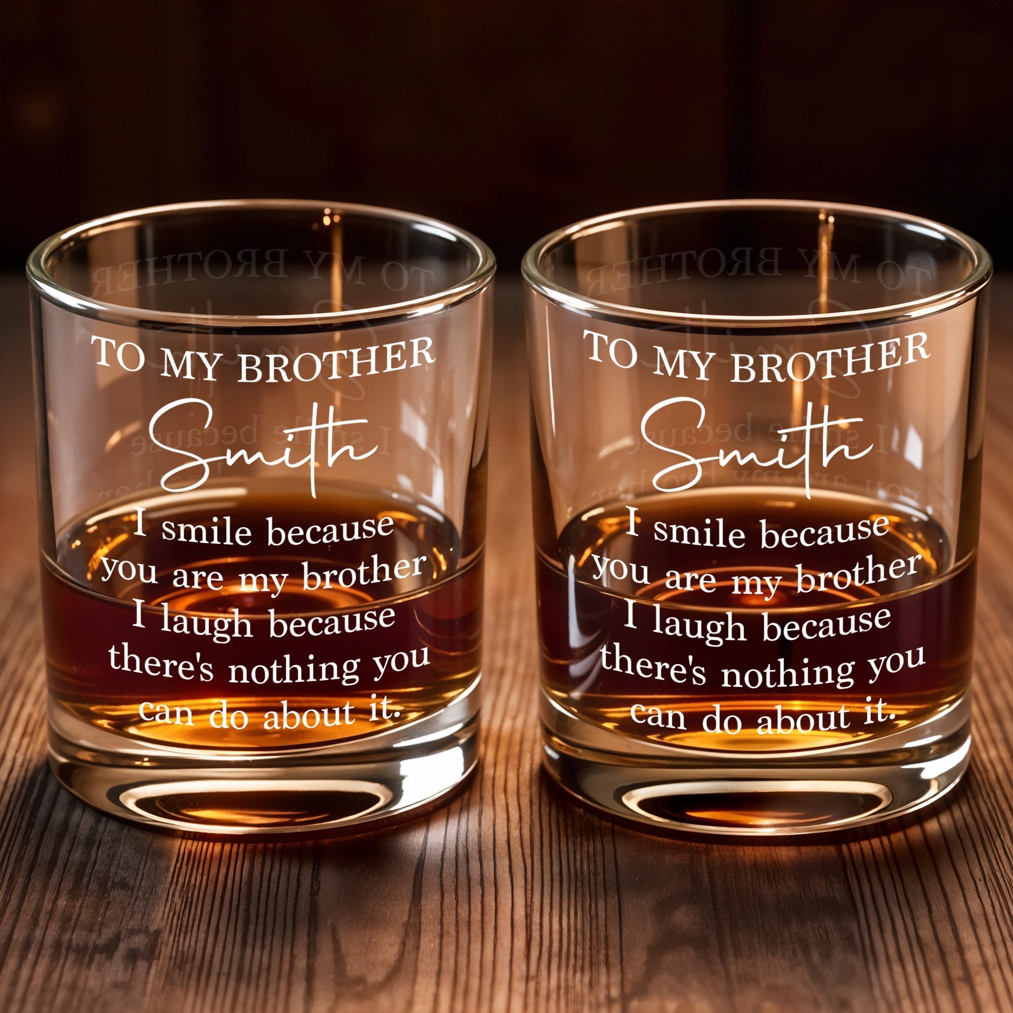 Personalized Custom Whiskey Glass Gift for Brother - Unique Keepsake