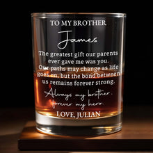 Load image into Gallery viewer, Personalized Custom Whiskey Glass Gift for Brother - 8oz/11oz
