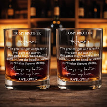 Load image into Gallery viewer, Personalized Custom Whiskey Glass Gift for Brother - 8oz/11oz
