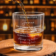 Load image into Gallery viewer, Personalized Custom Whiskey Glass Gift for Brother - 8oz/11oz
