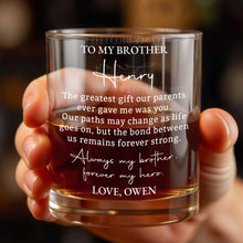 Load image into Gallery viewer, Personalized Custom Whiskey Glass Gift for Brother - 8oz/11oz
