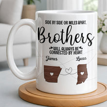 Load image into Gallery viewer, Personalized Heart Connection Mug Custom Gift for Brother
