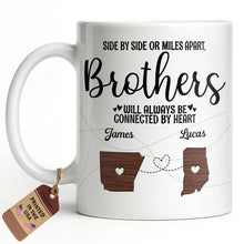 Load image into Gallery viewer, Personalized Heart Connection Mug Custom Gift for Brother
