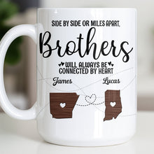 Load image into Gallery viewer, Personalized Heart Connection Mug Custom Gift for Brother

