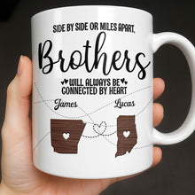 Load image into Gallery viewer, Personalized Heart Connection Mug Custom Gift for Brother
