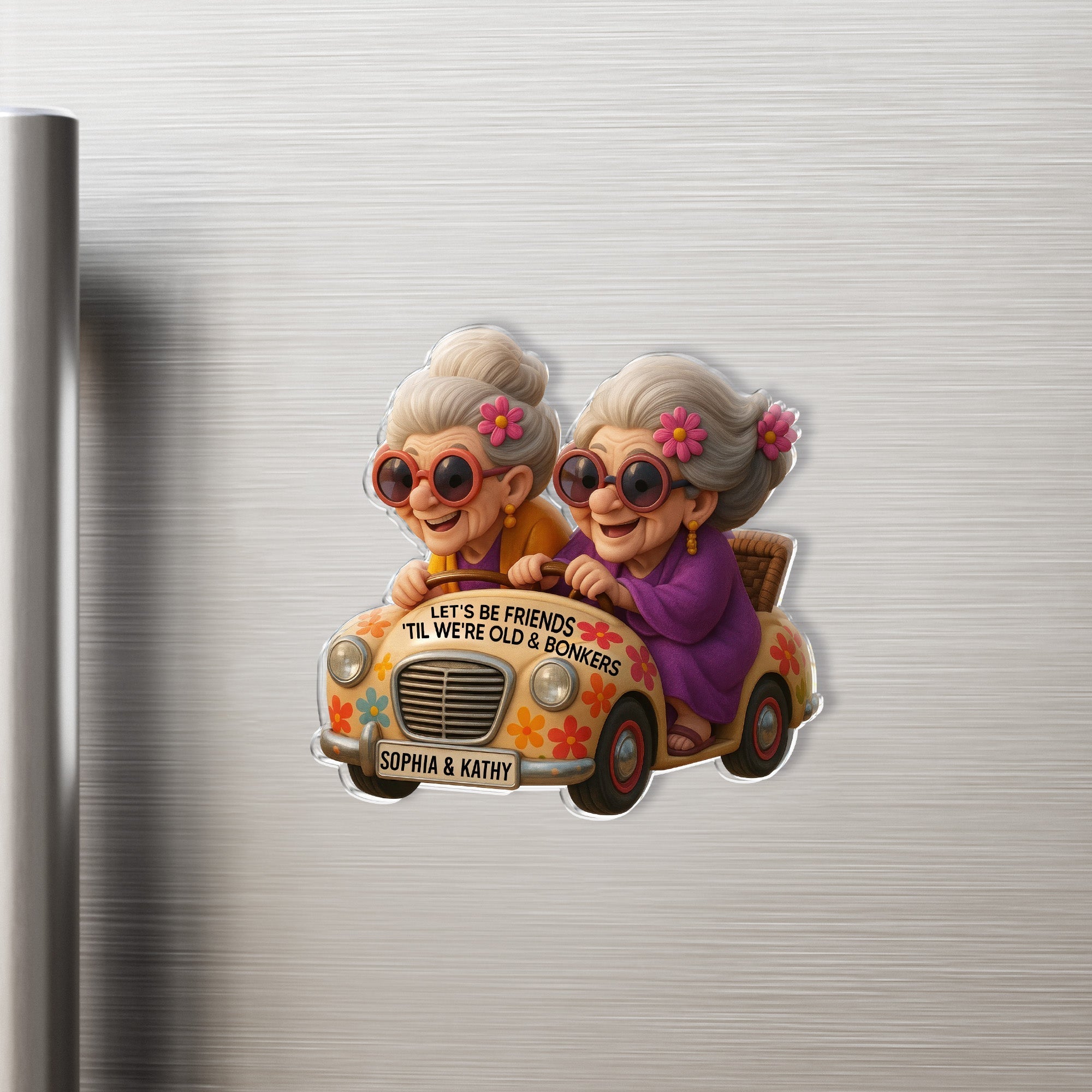 Personalized Acrylic Fridge Magnet Custom Name for Best Friends