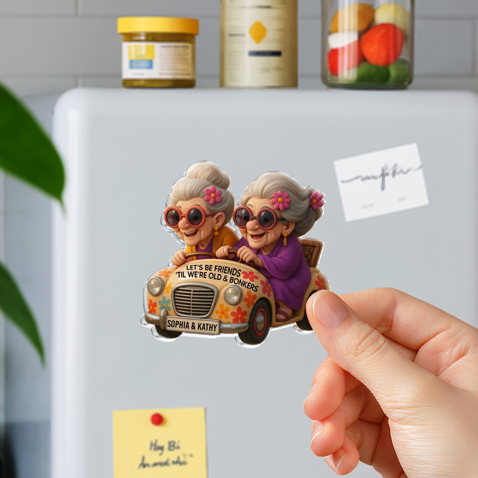 Personalized Acrylic Fridge Magnet Custom Name for Best Friends