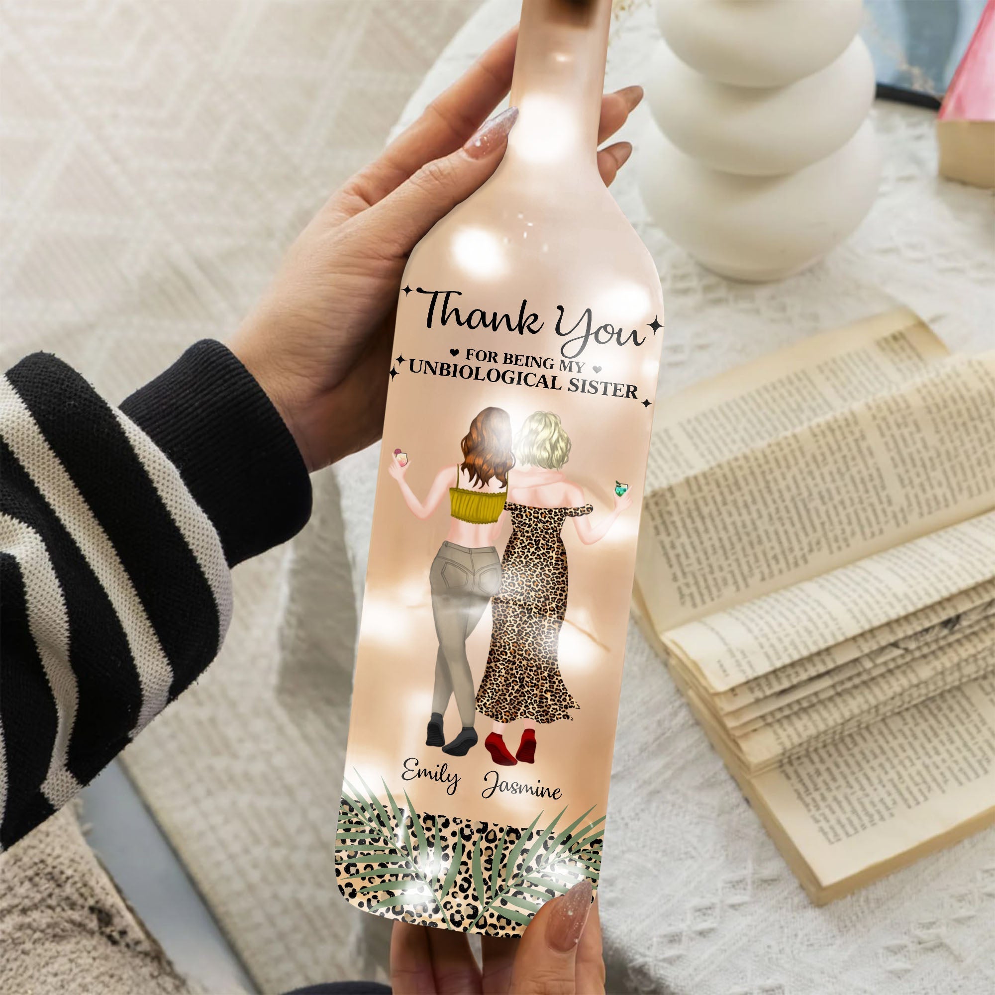 Personalized Bottle Lamp with Custom Message for Best Friends