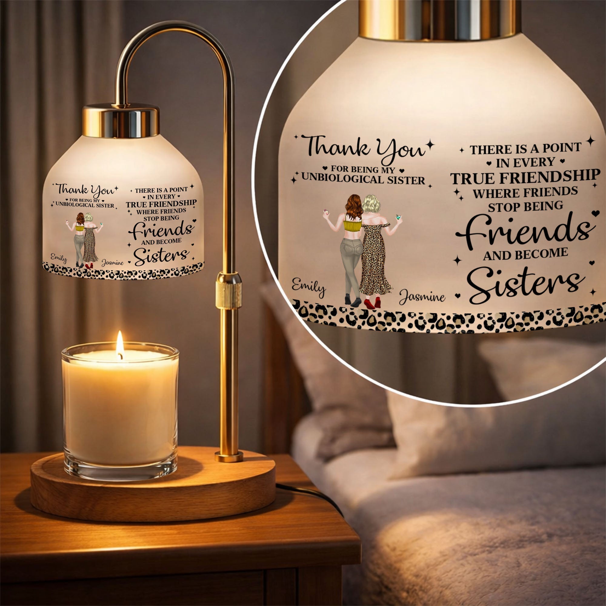 Personalized Candle Warmer Lamp Custom Best Friend Gift Decor